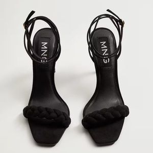 Mango braided heel design sandals